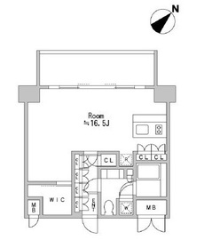 レジディア品川 1002 間取り図