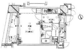 クオリア門前仲町 5階 間取り図