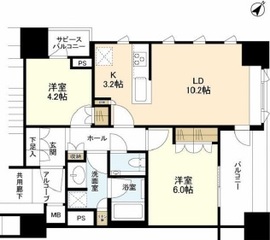 ブランズ駒込六義園 6階 間取り図