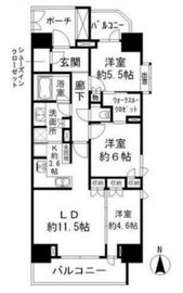 パークハウス文京関口 6階 間取り図