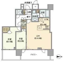 ブリリアタワー池袋 25階 間取り図