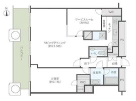 六本木ヒルズレジデンス B棟 17階 間取り図