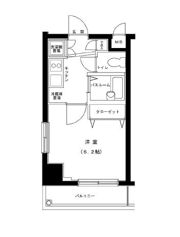 ベルファース渋谷 204 間取り図