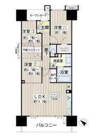 東京フロントコート 17階 間取り図