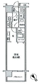 クリオ五反田 807 間取り図