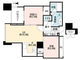 ワールドシティタワーズ ブリーズタワー 28階 間取り図