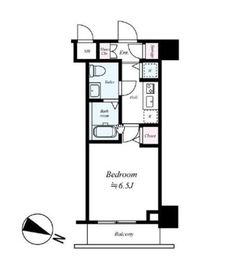 グランド・ガーラ西麻布 3階 間取り図