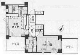 パークハウス南平台コートレジデンス 2階 間取り図