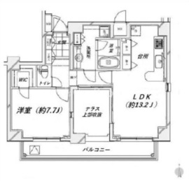 ガリシア浜松町 14階 間取り図