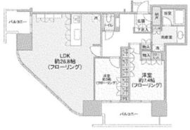 二子玉川ライズタワー 18階 間取り図