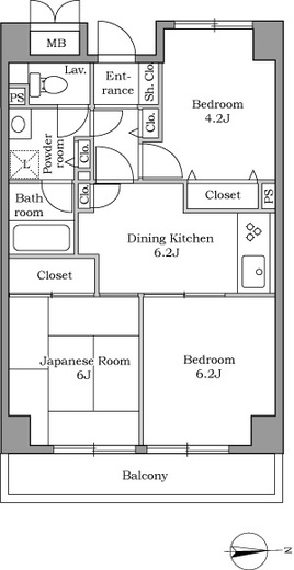 アクロシティCポート 908 間取り図