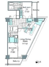 コンフォリア新宿イーストサイドタワー 2919 間取り図