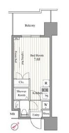 レジディア東銀座 1007 間取り図