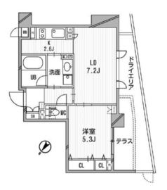 クリオ渋谷ラ・モード 101 間取り図