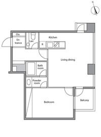 レジディアタワー麻布十番 1102 間取り図