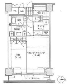 ブリリアイスト東雲キャナルコート 727 間取り図