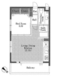 ドゥーエ代々木 206 間取り図