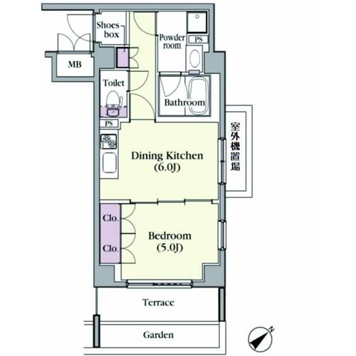 プラチナコート中目黒 208 間取り図