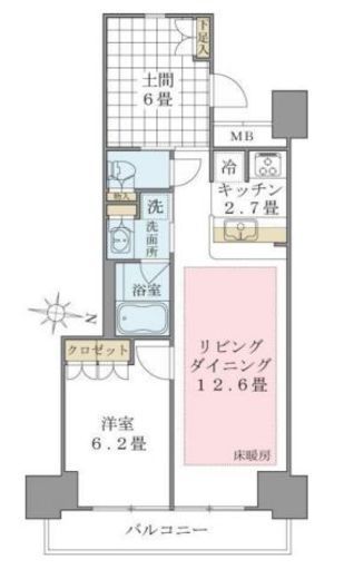 ブリリアイスト東雲キャナルコート 526 間取り図