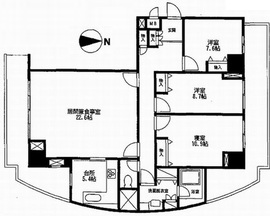 恵比寿ネオナートアネックス 202 間取り図
