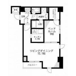 レジディア九段下 1301 間取り図