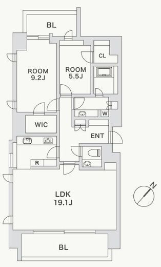 白金台フロント 7階 間取り図