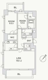白金台フロント 7階 間取り図