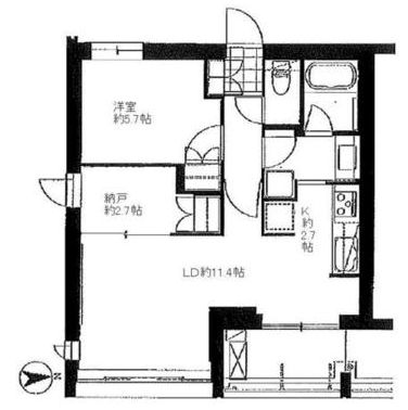 フレンシア玉川田園調布 104 間取り図