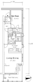 ルミークアン南麻布 416 間取り図