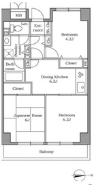 レジディア芝浦 1506 間取り図