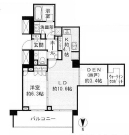 広尾ガーデンフォレスト 1階 間取り図