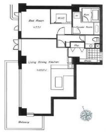 広尾ガーデンヒルズ 4階 間取り図