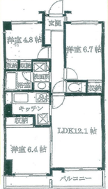 マートルコート白金三光坂 2階 間取り図