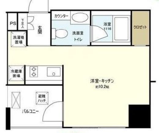 パークリュクス銀座8丁目mono 10階 間取り図