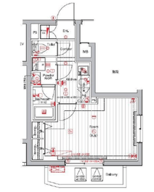 プレミアムキューブM赤坂檜町 4階 間取り図