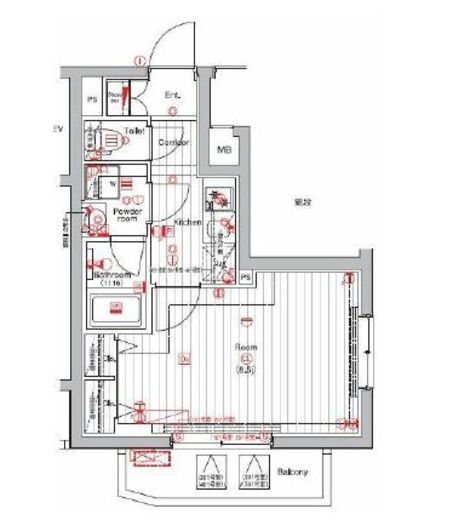 THE HOUSE 赤坂檜町 5階 間取り図