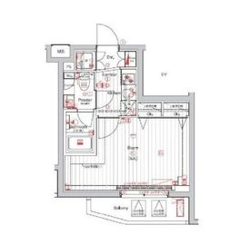 プレミアムキューブM赤坂檜町 2階 間取り図