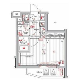 プレミアムキューブM赤坂檜町 3階 間取り図