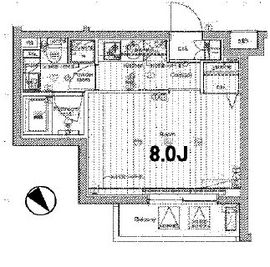 プレミアムキューブM赤坂檜町 4階 間取り図