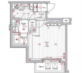 プレミアムキューブM赤坂檜町 1階 間取り図