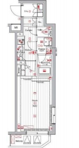 THE HOUSE 赤坂檜町 4階 間取り図