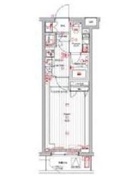 プレミアムキューブM赤坂檜町 4階 間取り図