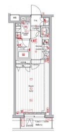 プレミアムキューブM赤坂檜町 4階 間取り図