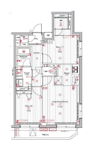 THE HOUSE 赤坂檜町 5階 間取り図