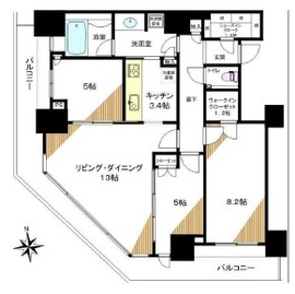 勝どきビュータワー 6階 間取り図