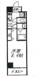 リュクス高輪台 801 間取り図