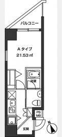 レジディア虎ノ門 505 間取り図