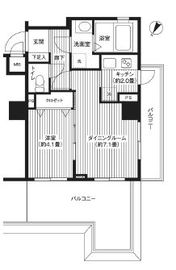 カスタリア初台 408 間取り図