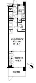 ブリリアイスト三軒茶屋アイビーテラス 102 間取り図