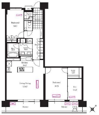 ブリリアイスト三軒茶屋アイビーテラス i809 間取り図
